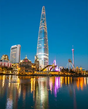 Baku waterfront and modern tower