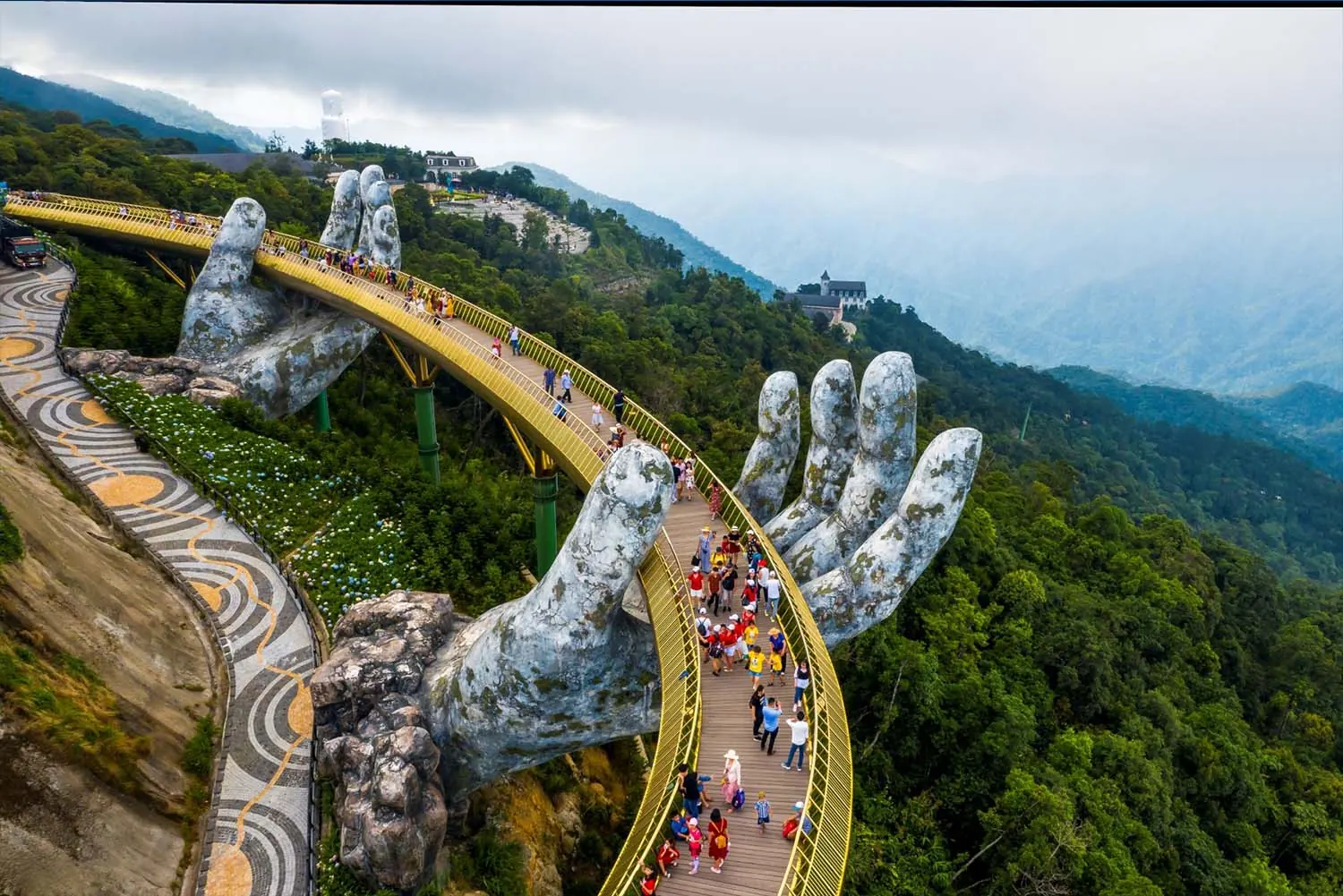Golden Bridge at Ba Na Hills in Vietnam