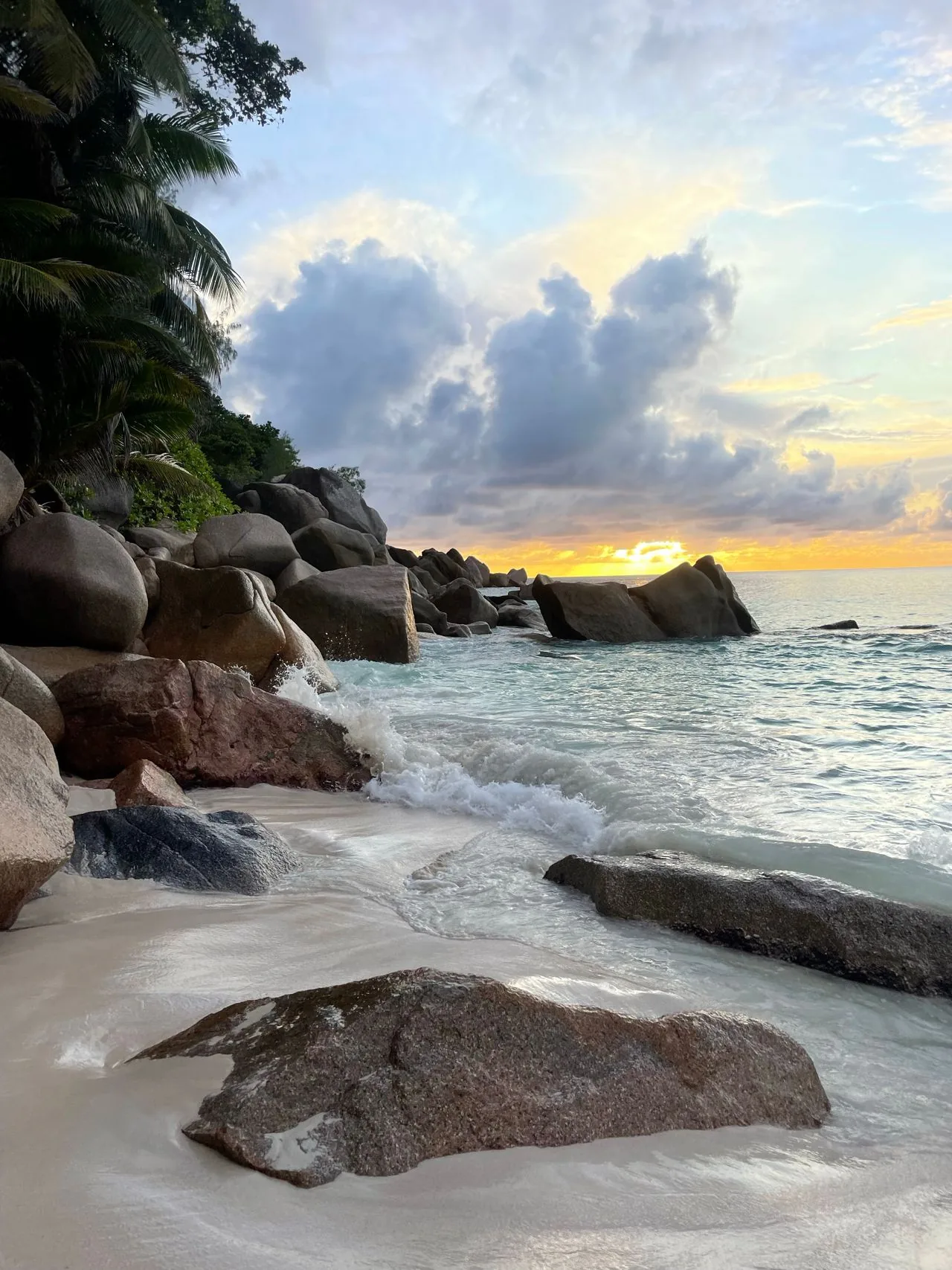 Granite boulders beside the sea