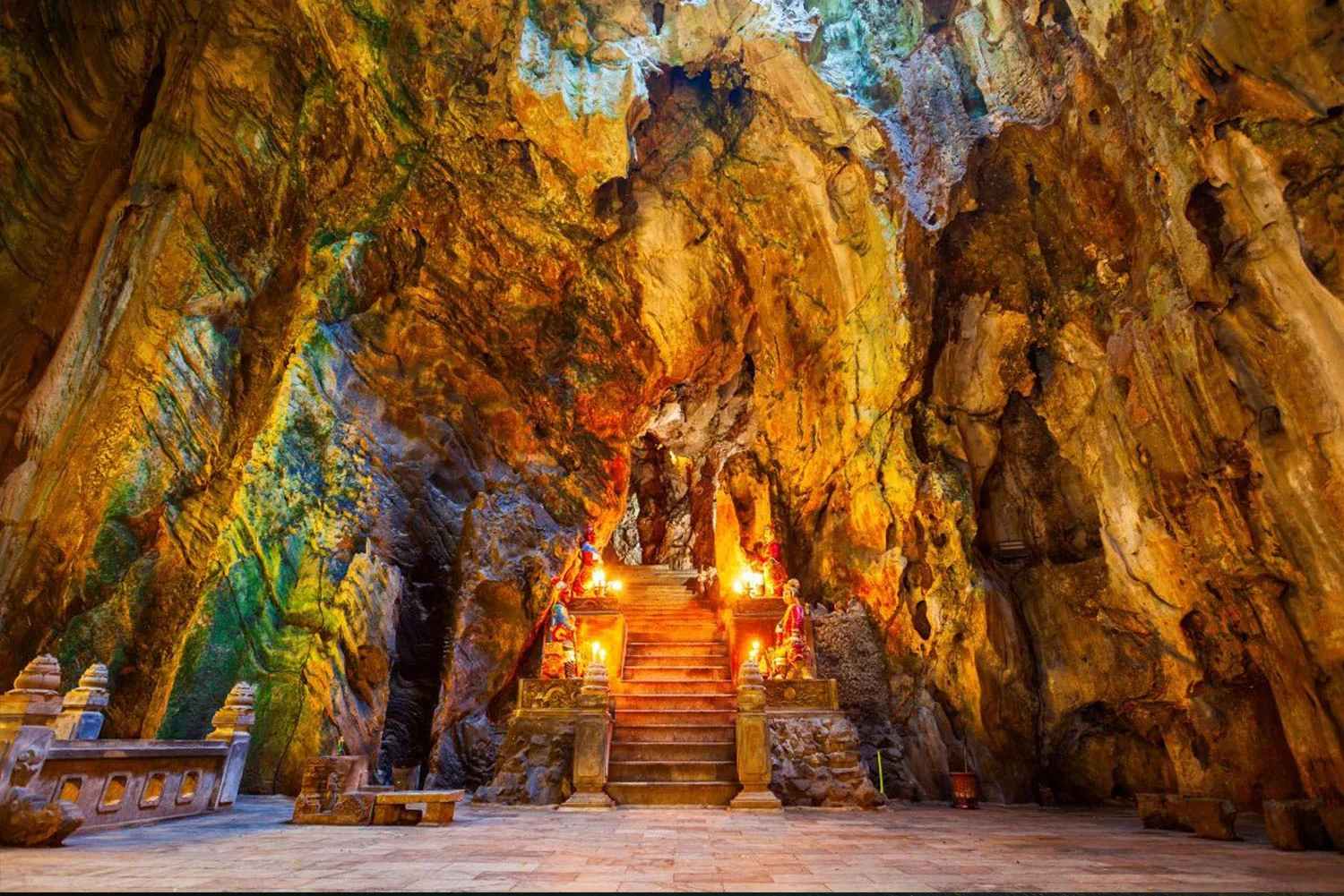Shrine inside a Marble Mountains cave
