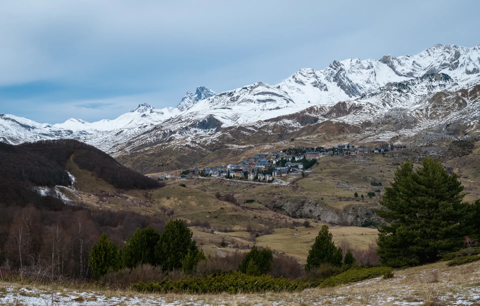 Snow-covered mountain landscape