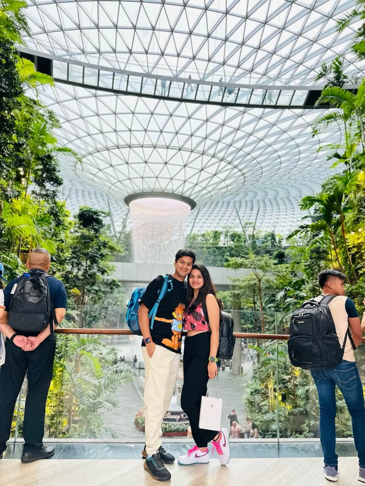 Travellers at Jewel Changi Airport